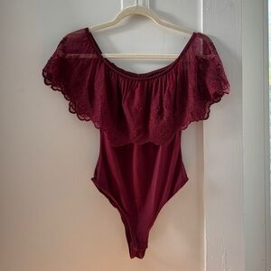 Francesca’s Lace Popover Bodysuit